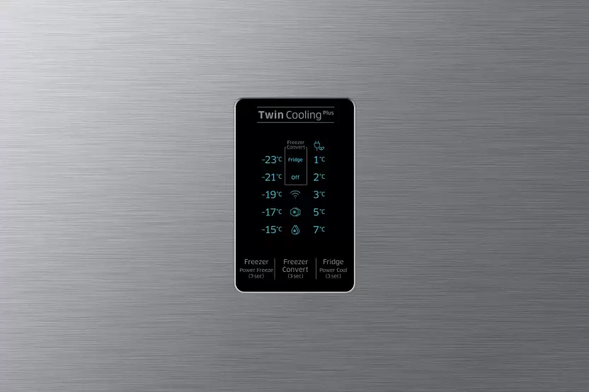 SAMSUNG 385 L Frost Free Double Door 2 Star Convertible Refrigerator  (Elegant Inox, RT42C5532S8/HL) - Image 5