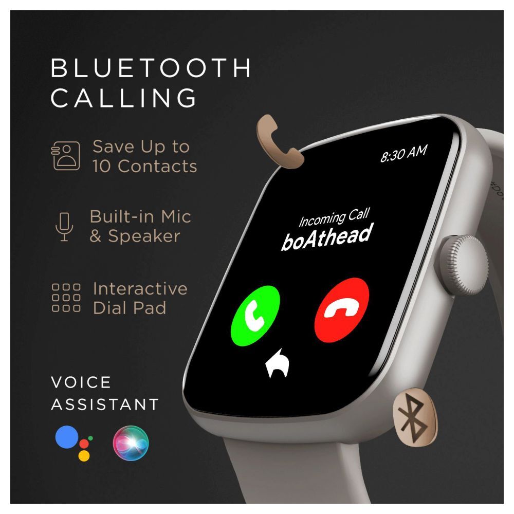boAt Wave Lynk Voice Smartwatch with Bluetooth Calling, Grey - Image 2