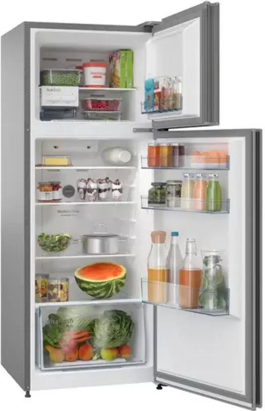 BOSCH 243 L Frost Free Double Door Top Mount 3 Star Refrigerator (SPARKLY STEEL, CTN27S031I) - Image 2
