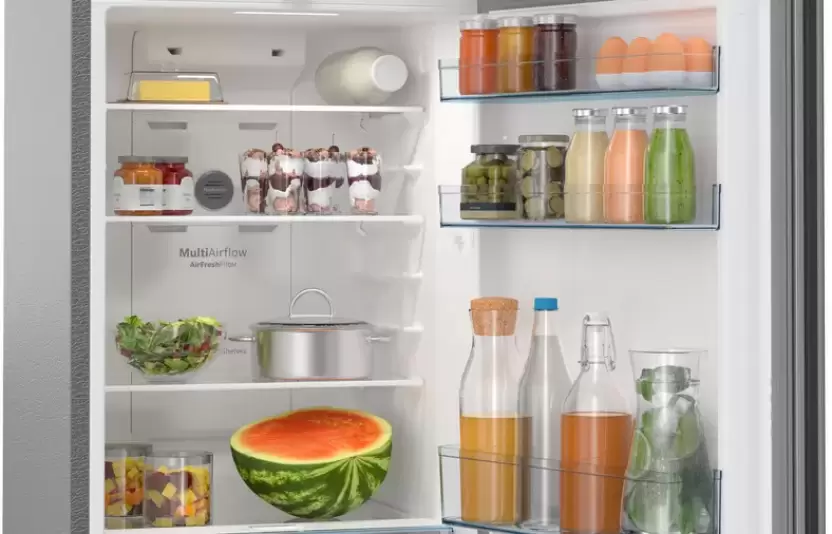 BOSCH 243 L Frost Free Double Door Top Mount 3 Star Refrigerator (SPARKLY STEEL, CTN27S031I) - Image 4