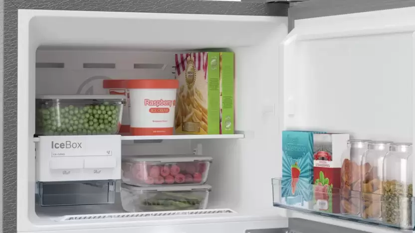 BOSCH 243 L Frost Free Double Door Top Mount 3 Star Refrigerator (SPARKLY STEEL, CTN27S031I) - Image 5