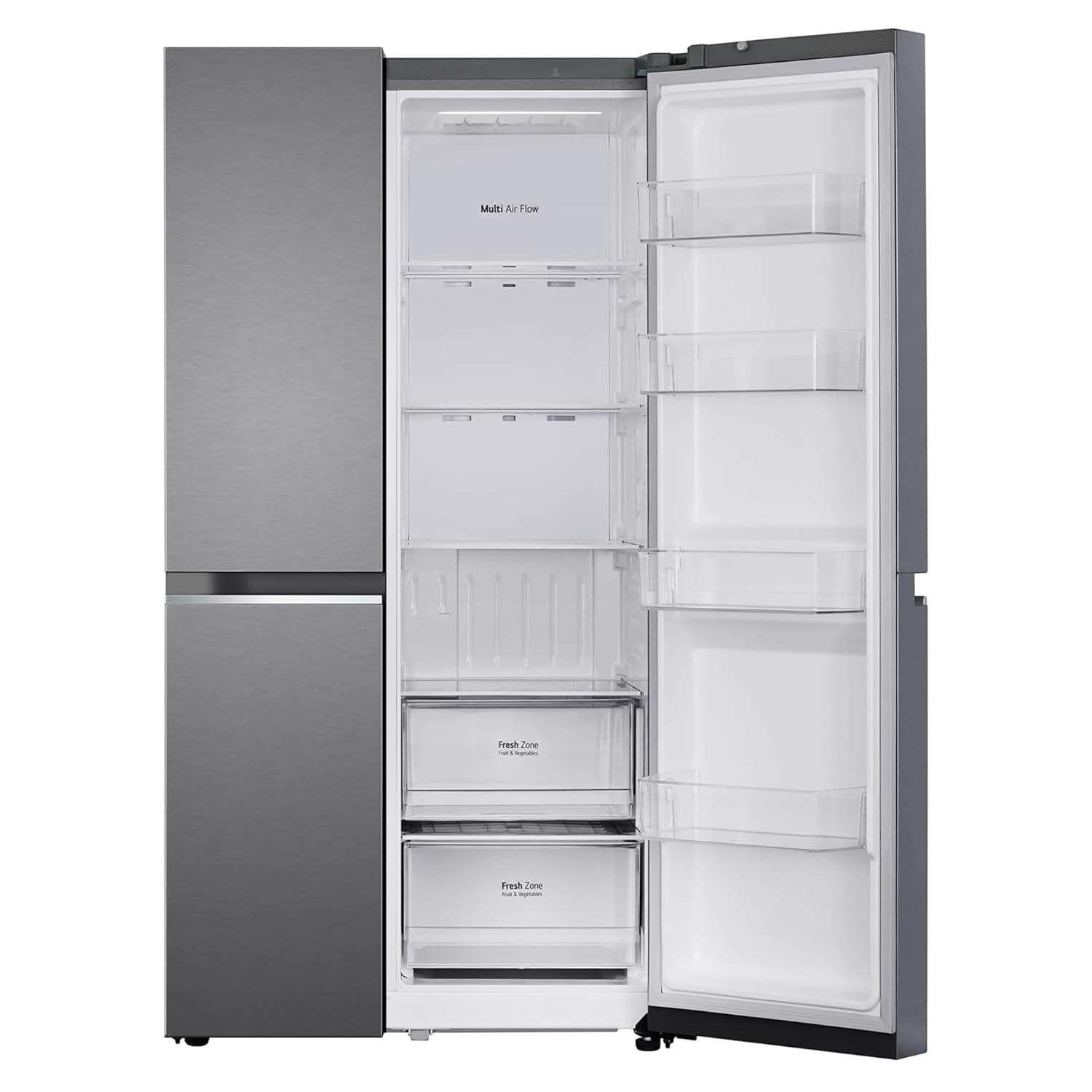 LG 650 L Frost Free Inverter Side By Side Refrigerator (2023 Model, GL-B257HDS3, Dazzle Steel, Convertible) - Image 5