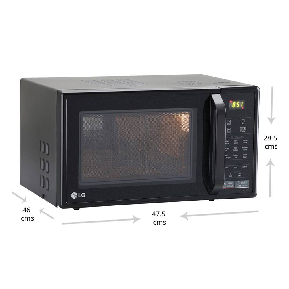 LG MC2146BG, 21 Litres Convection Microwave Oven, 151 Auto Cook Menu, 101 Indian Cook Menu, Black - Image 2