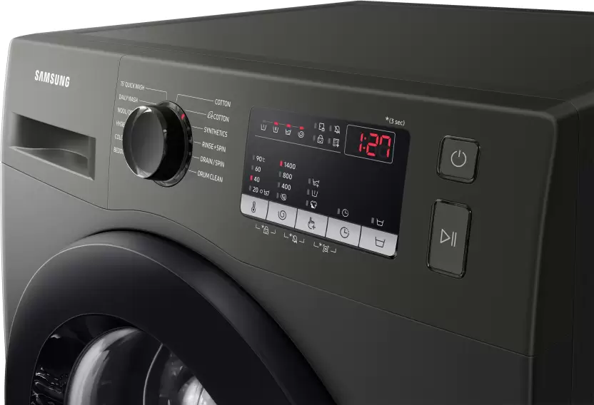 SAMSUNG 9 kg 5 Star, Digital Inverter Motor, Hygiene Steam, Fully Automatic Front Load Washing Machine Black (WW90T4040CX1TL) - Image 5