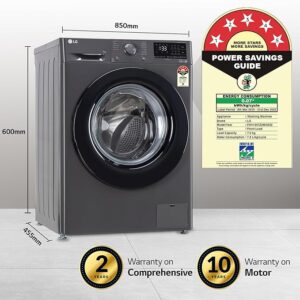 LG 7 kg with Steam AI Direct Drive Technology Fully Automatic Front Load Washing Machine with In-built Heater Black  (FHV1207Z2M) - Image 4