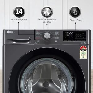 LG 7 kg with Steam AI Direct Drive Technology Fully Automatic Front Load Washing Machine with In-built Heater Black  (FHV1207Z2M) - Image 5
