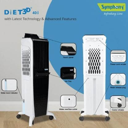Diet 3D 40i Tower Air Cooler 40-litres with Magnetic Full Function Remote - Image 3
