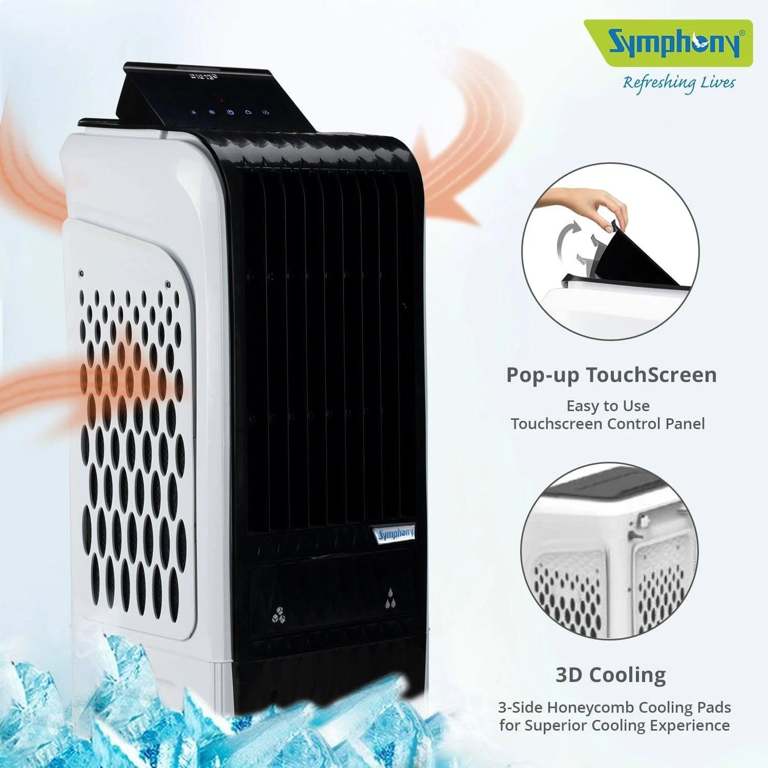 Diet 3D 40i Tower Air Cooler 40-litres with Magnetic Full Function Remote - Image 4