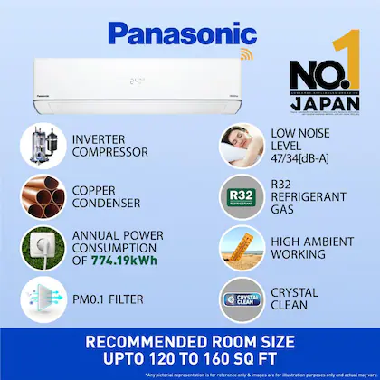 Panasonic 1.5 Ton 5 Star 7-in-1 Convertible Wi Fi Inverter Split AC EU18AKY5XFM (4 Way swing, MirAle, 100% Copper,PM 0.1 Filter for filtration, 2024 launch) - Image 3