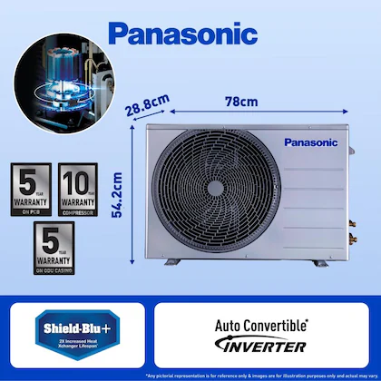Panasonic 1.5 Ton 5 Star 7-in-1 Convertible Wi Fi Inverter Split AC EU18AKY5XFM (4 Way swing, MirAle, 100% Copper,PM 0.1 Filter for filtration, 2024 launch) - Image 4