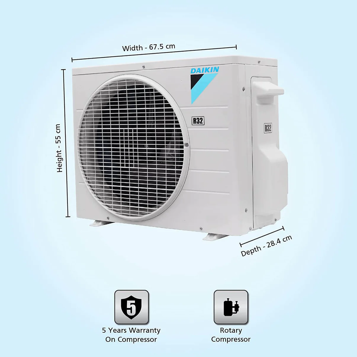 Daikin 0.8 Ton 3 Star, Fixed Speed Split AC (Copper, PM 2.5 Filter, 2022 Model, FTL28U, White) - Image 4