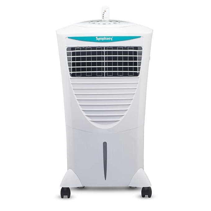 Symphony Hicool i Personal Air Cooler For Home with Remote and Touch Control Panel with Honeycomb Pad, Powerful Blower, i-Pure Technology and Low Power Consumption (31L, White)