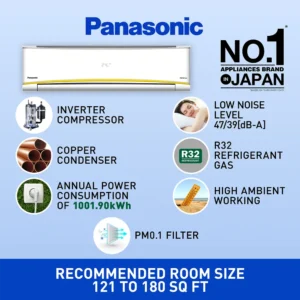 Panasonic 7 in 1 Convertible 1.5 Ton 3 Star Inverter Split AC (2023 Model, Copper Condenser, Ag Clean Plus Filter, CS/CU-KU18ZKYF1) - Image 5