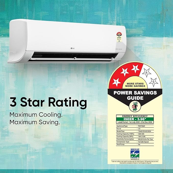 LG 1 Ton 3 Star Dual Inverter Split Ac (Copper, AI Convertible 6-In-1 Cooling, HD Filter with Anti-Virus Protection, 2024 Model, TS-Q12CNXE, White) - Image 3