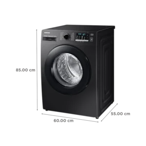 SAMSUNG 8 kg 5 Star Inverter Fully Automatic Front Load Washing Machine (WW80TA046AB1TL, Hygiene Steam, Diamond Drum, Black) - Image 4