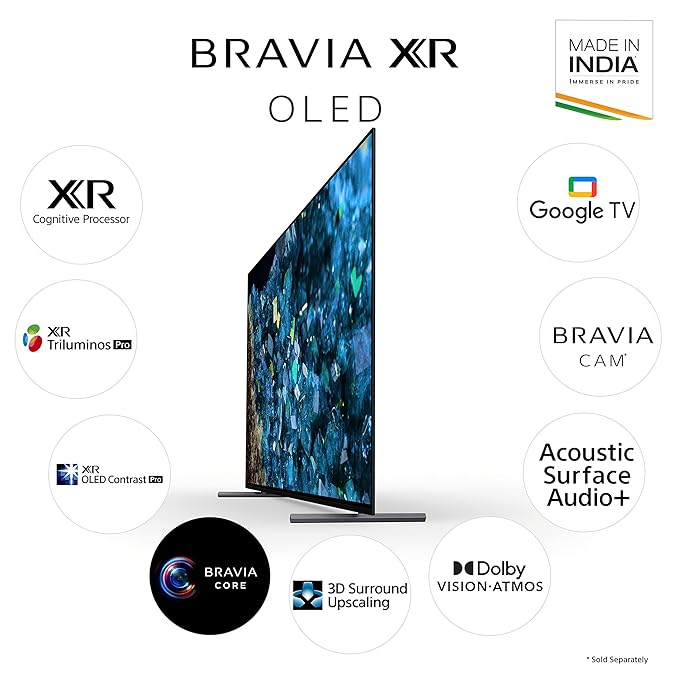 Sony Bravia 195 cm (77 inches) XR Series 4K Ultra HD Smart OLED Google TV XR-77A80L (Black) - Image 3