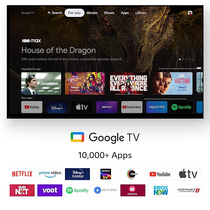 Sony Bravia 195 cm (77 inches) XR Series 4K Ultra HD Smart OLED Google TV XR-77A80L (Black) - Image 4